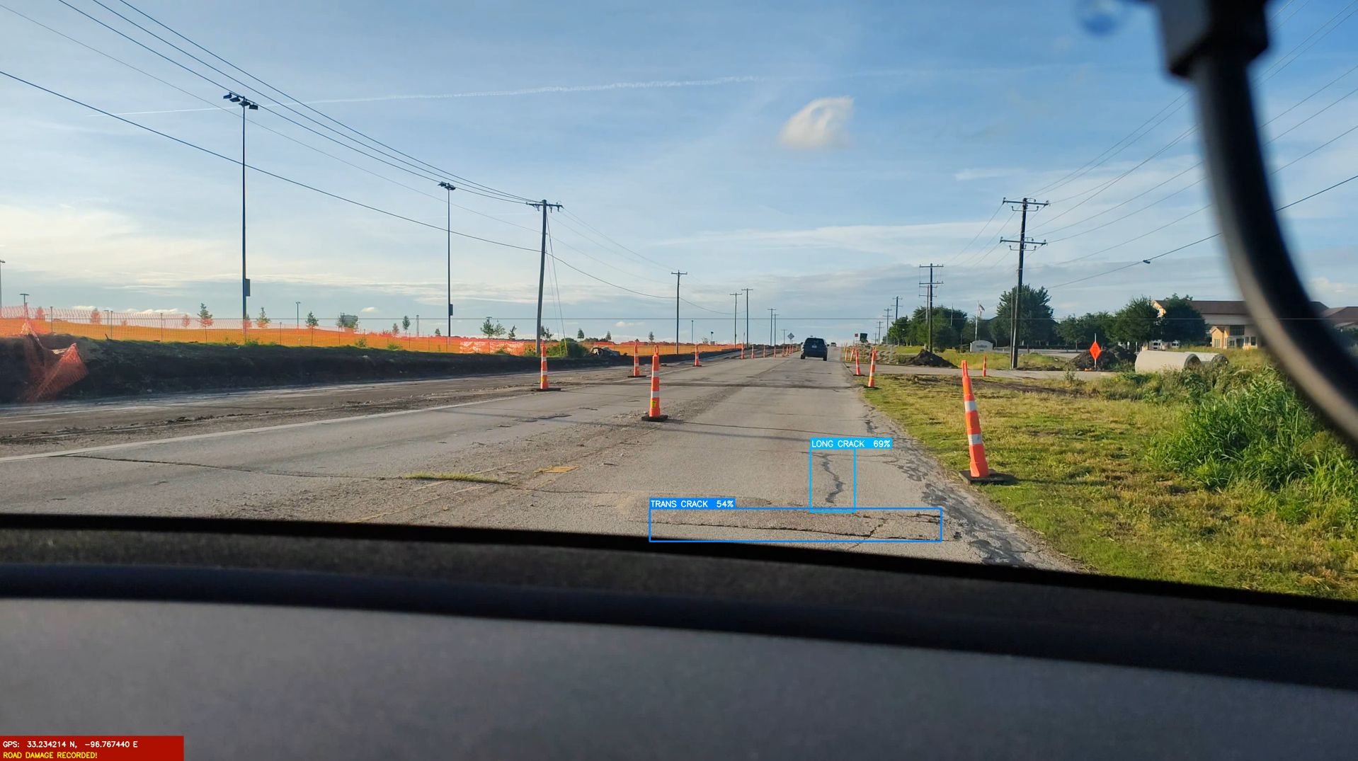 Transverse Crack and Longitudinal Crack in construction zone
