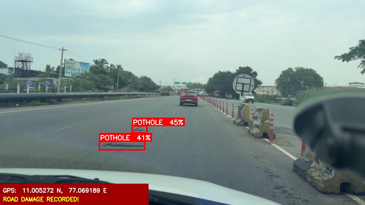 Multiple Potholes on Indian road